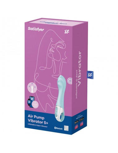 SATISFYER AIR PUMP VIBRATOR 5 VIBRADOR PUNTO G INFLABLE AZUL