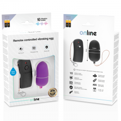 ONLINE HUEVO VIBRADOR CON MANDO CONTROL REMOTO LILA 2