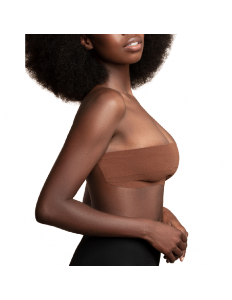 BYE BRA BODY CINTA 5M X 65 CM 3 PARES DE PEZONERAS MARRON OSCURO