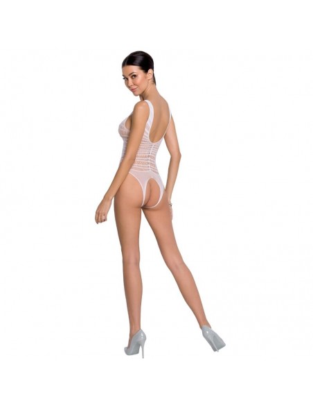 PASSION WOMAN BS086 BODYSTOCKING BLANCO TALLA UNICA