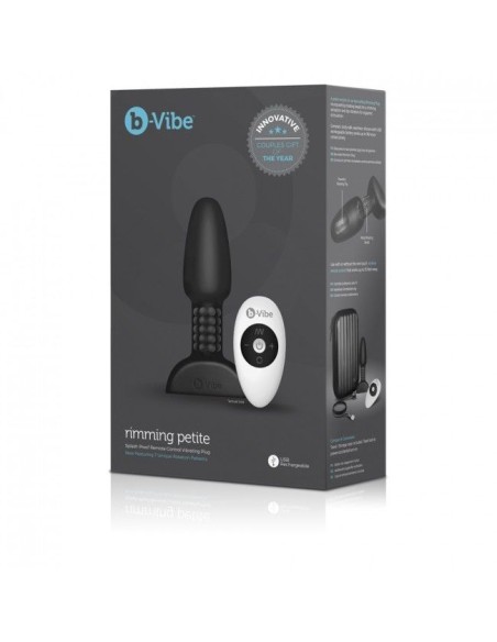 B VIBE RIMMING CONTROL REMOTO ANAL PLUG PETITE NEGRO