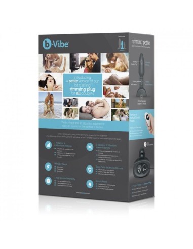B VIBE RIMMING CONTROL REMOTO ANAL PLUG PETITE NEGRO