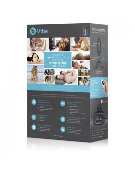 B VIBE RIMMING CONTROL REMOTO ANAL PLUG PETITE NEGRO