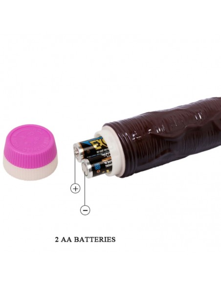 WAVES OF PLEASURE VIBRADOR REALiSTICO MARRON 23 CM