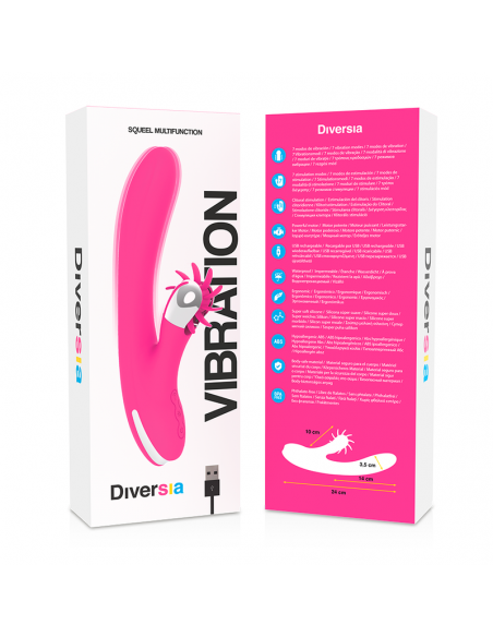 DIVERSIA BUNNY VIBRATING 24 CM