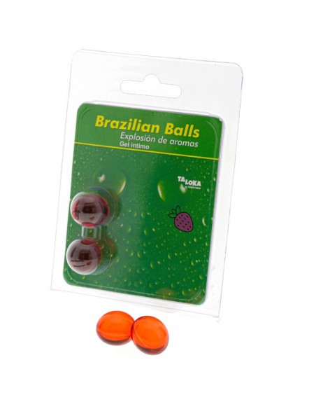 TALOKA BRAZILIAN BALLS GEL iNTIMO FRESA 2 BOLAS
