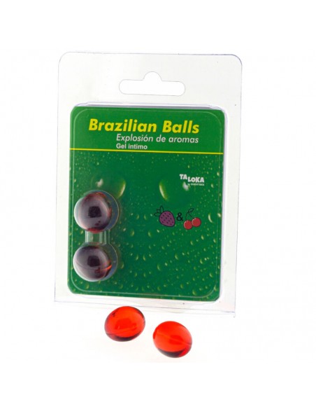 TALOKA BRAZILIAN BALLS GEL iNTIMO FRESA CEREZA 2 BOLAS