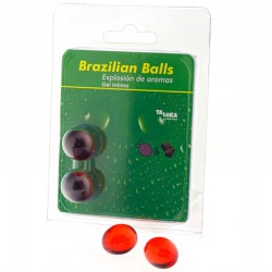 TALOKA BRAZILIAN BALLS GEL iNTIMO FRESA CHOCOLATE 2 BOLAS