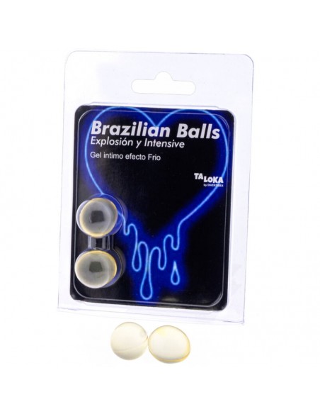 TALOKA BRAZILIAN BALLS GEL EXCITANTE EFECTO FRIO Y VIBRACIoN 2 BOLAS