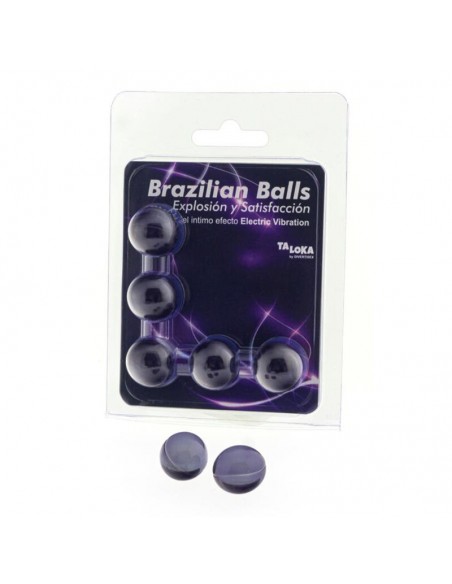 TALOKA BRAZILIAN BALLS GEL EXCITANTE EFECTO VIBRACIoN ELeCTRICA 5 BOLAS