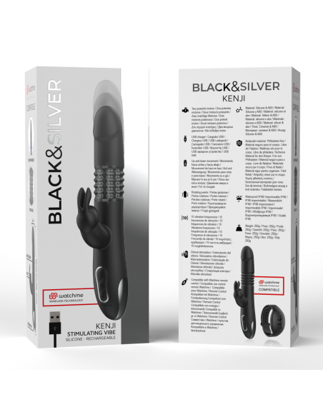 BLACKSILVER KENJI STIMULATING VIBE COMPATIBLE CON WATCHME WIRELESS TECHNOLOGY