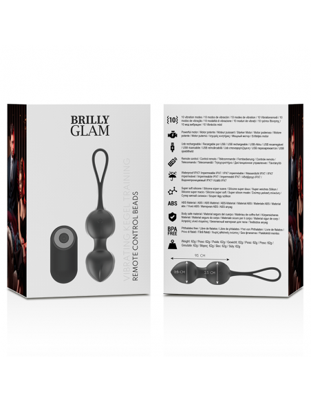 BRILLY GLAM VIBRATING KEGEL BEADS CONTROL REMOTO BRILLY GLAM VIBRATING KEGEL BEADS CONTROL REMOTO