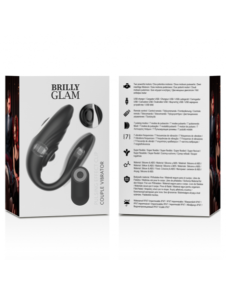 BRILLY GLAM COUPLE PULSING VIBRATING CONTROL REMOTO