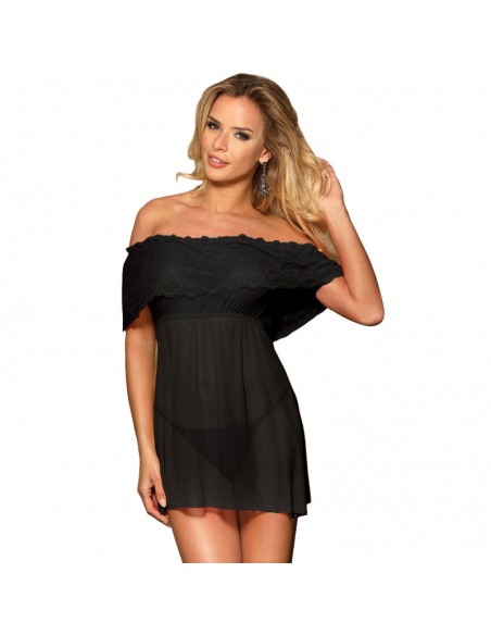 SUBBLIME VESTIDO CORTO TANGA NEGRO L XL