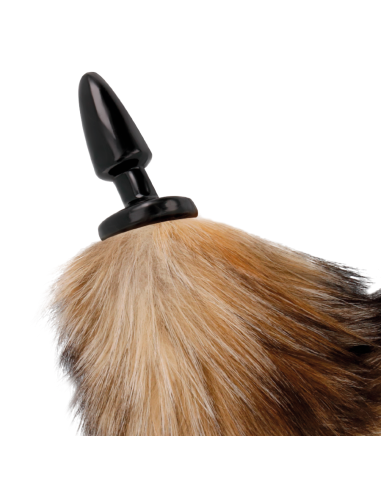 DARKNESS COLA NATURAL CON PLUG ANAL SILICONA 10CM