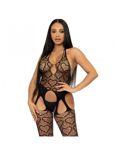 LEG AVENUE BODYSTOCKING DE RED CON TIRANTES TALLA uNICA 