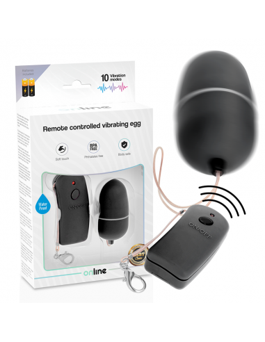 ONLINE HUEVO VIBRADOR CON MANDO CONTROL REMOTO NEGRO