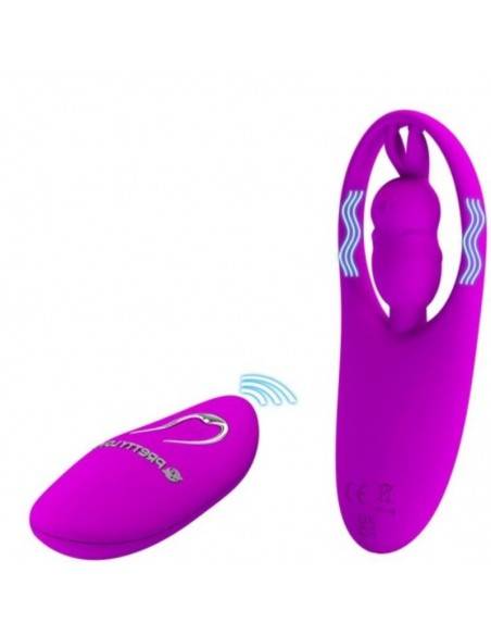 PRETTY LOVE WILD RABBIT ESTIMULADOR PARA BRAGUITA CON CONTROL REMOTO LILA