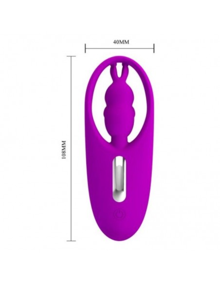 PRETTY LOVE WILD RABBIT ESTIMULADOR PARA BRAGUITA CON CONTROL REMOTO LILA