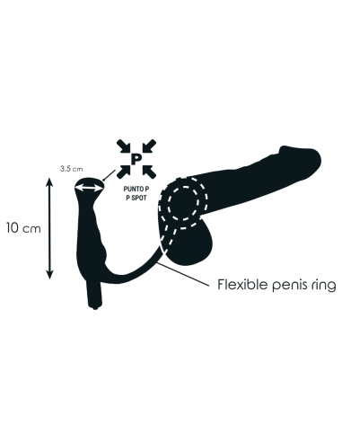 ADDICTED TOYS VIBRADOR PROSTaTICO NEGRO 10 CM