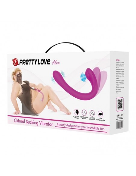 PRETTY LOVE ALEX VIBRADOR Y SUCCIONADOR DE CLiTORIS LILA