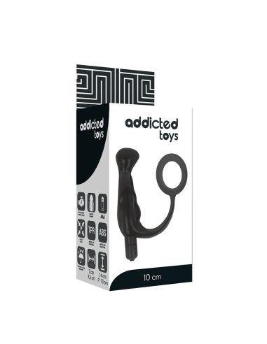 ADDICTED TOYS VIBRADOR PROSTaTICO NEGRO 10 CM