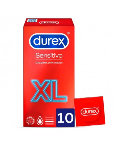 DUREX PRESERVATIVOS SENSITIVO XL 10 UNIDADES