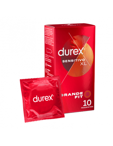 DUREX PRESERVATIVOS SENSITIVO XL 10 UNIDADES