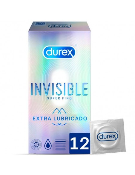 DUREX INVISIBLE EXTRA LUBRICADO 12 UDS