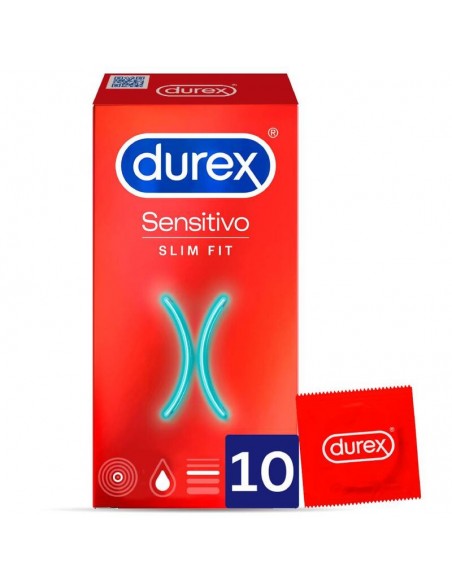DUREX SENSITIVO SLIM FIT 10 UNIDADES