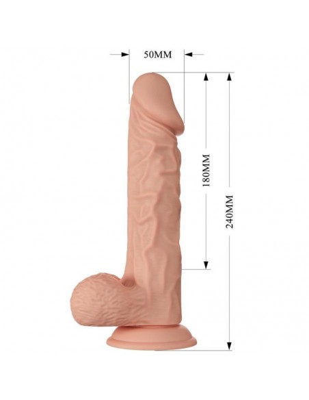 BEAUTIFUL ENCOUNTER BURAQ DILDO REALISTICO FLEXIBLE 24 CM NATURAL
