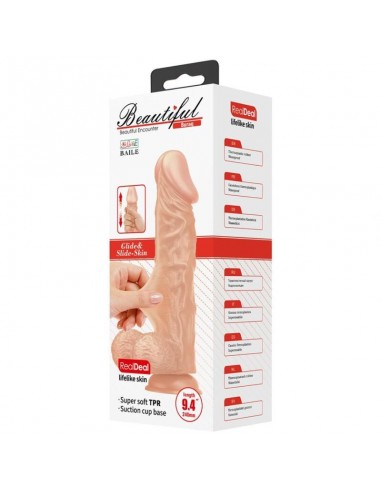 BEAUTIFUL ENCOUNTER BURAQ DILDO REALISTICO FLEXIBLE 24 CM NATURAL