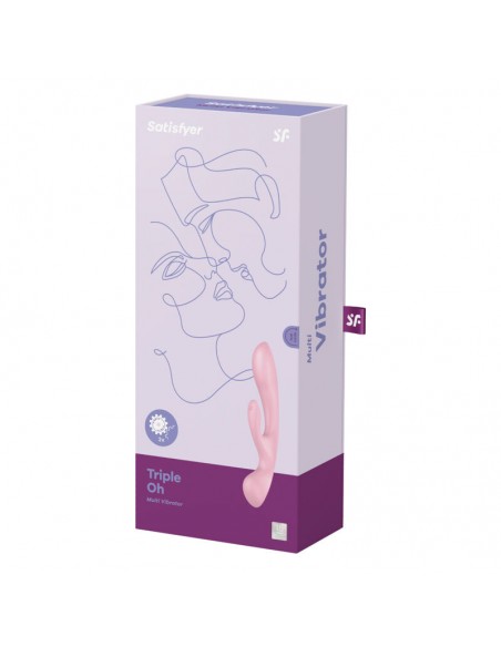 SATISFYER TRIPLE OH VIBRADOR HiBRIDO ROSA