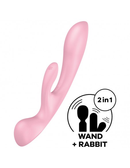 SATISFYER TRIPLE OH VIBRADOR HiBRIDO ROSA