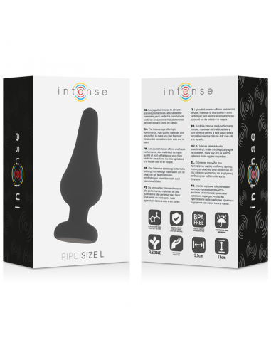INTENSE ANAL PLUG PIPO L SILICONE NEGRO 13 CM