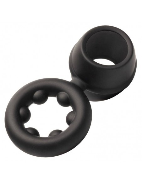CALIFORNIA EXOTICS ALPHA DUAL MAGNUM RING NEGRO