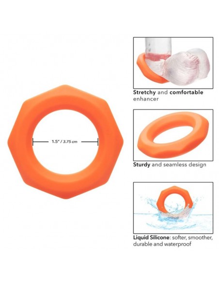 CALIFORNIA EXOTICS ALPHA SEXAGON RING NARANJA