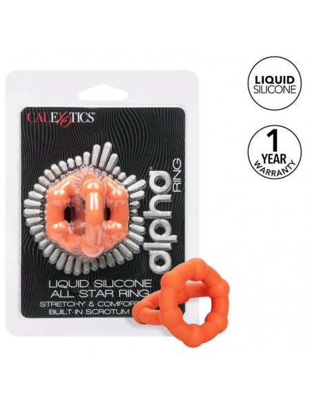 CALIFORNIA EXOTICS ALPHA ALL STAR RING NARANJA