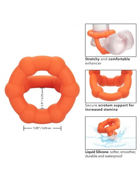 CALIFORNIA EXOTICS ALPHA ALL STAR RING NARANJA