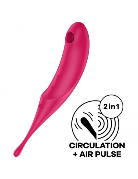 SATISFYER TWIRLING PRO ESTIMULADOR Y VIBRADOR ROJO SATISFYER TWIRLING PRO ESTIMULADOR Y VIBRADOR ROJO