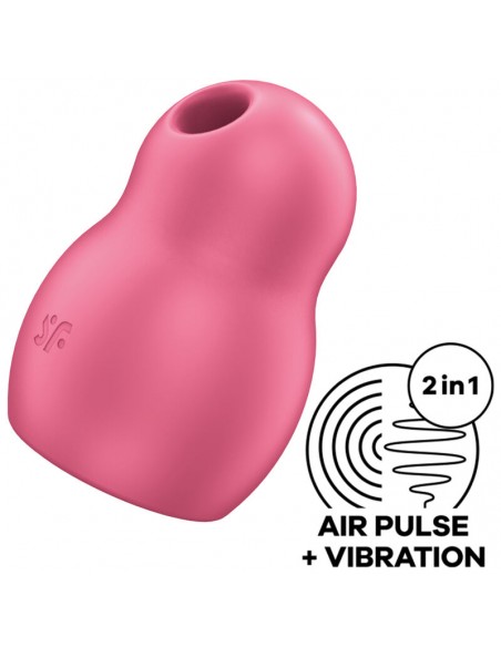 SATISFYER PRO TO GO 1 ESTIMULADOR Y VIBRADOR DOBLE ROJO