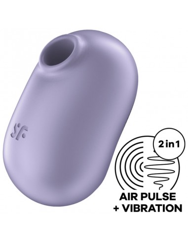 SATISFYER PRO TO GO 2 ESTIMULADOR Y VIBRADOR DOBLE VIOLETA