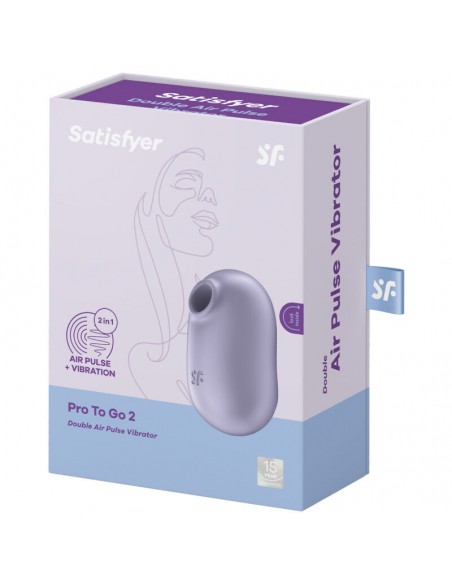 SATISFYER PRO TO GO 2 ESTIMULADOR Y VIBRADOR DOBLE VIOLETA