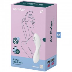 SATISFYER CURVY TRINITY 5 ESTIMULADOR Y VIBRADOR APP AZUL 2