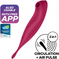 SATISFYER TWIRLING PRO ESTIMULADOR Y VIBRADOR APP VERDE 2