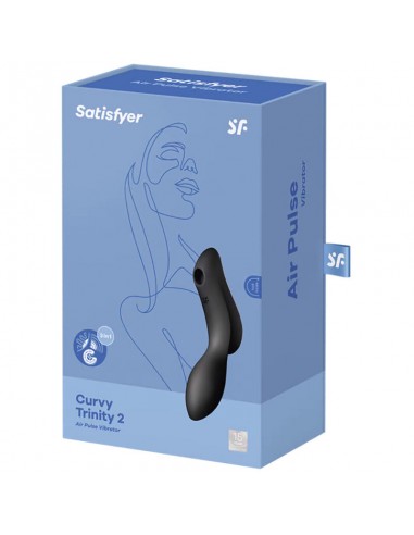 SATISFYER CURVY TRINITY 2 ESTIMULADOR Y VIBRADOR NEGRO