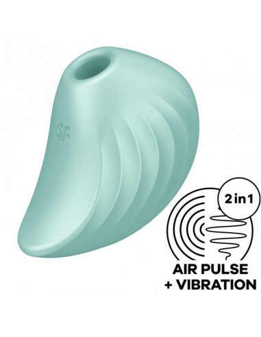 SATISFYER PEARL DIVER ESTIMULADOR Y VIBRADOR VERDE