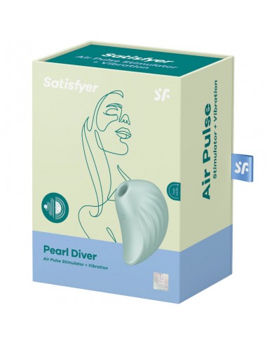 SATISFYER PEARL DIVER ESTIMULADOR Y VIBRADOR VERDE