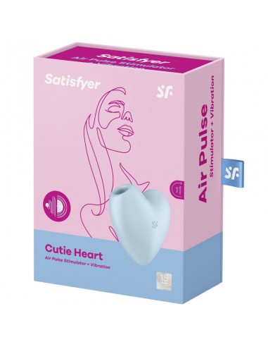 SATISFYER CUTIE HEART ESTIMULADOR Y VIBRADOR AZUL