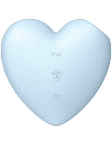 SATISFYER CUTIE HEART ESTIMULADOR Y VIBRADOR AZUL